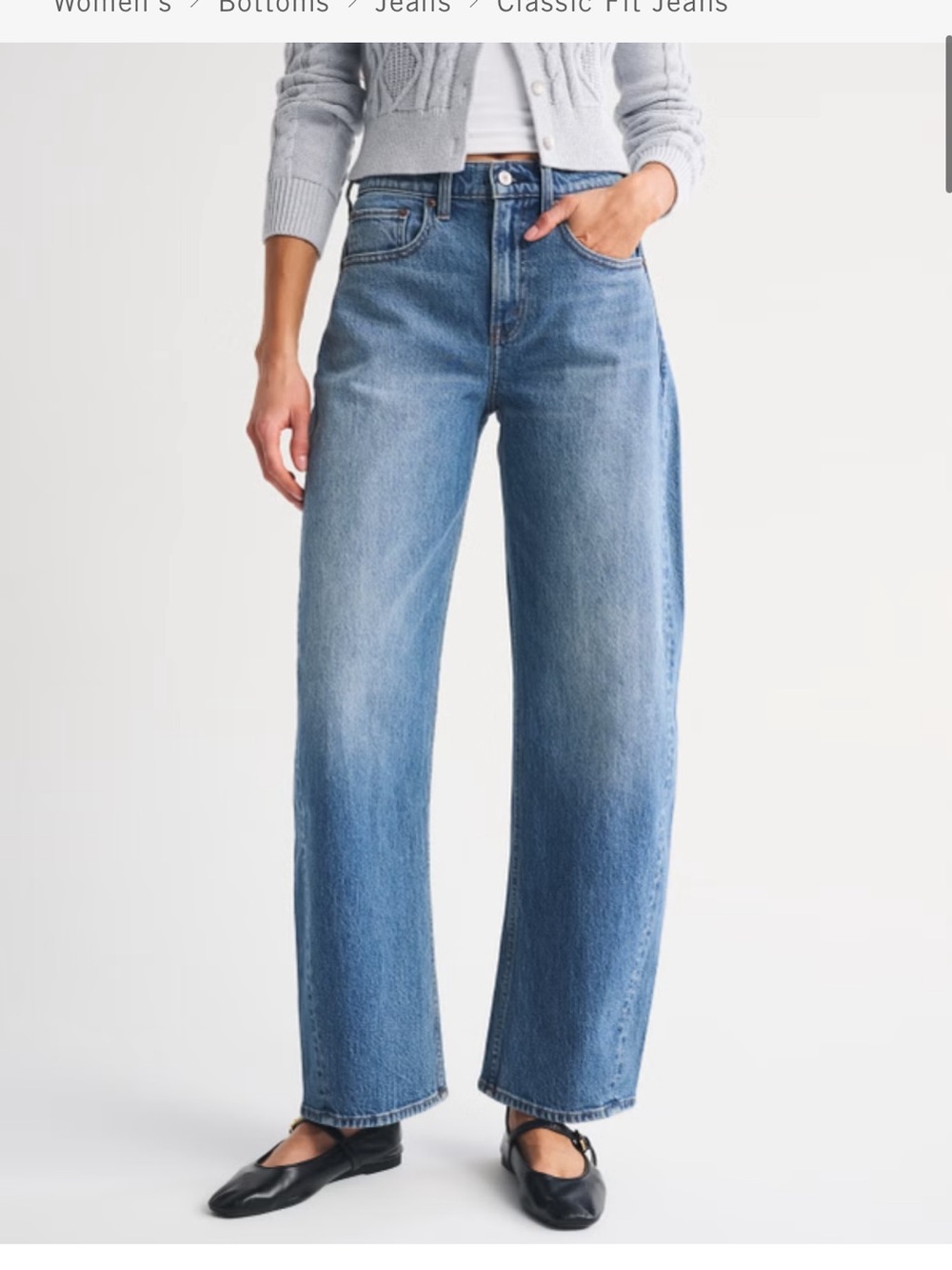 Abercrombie & Fitch Women's Light Blue High Rise Barrel Jeans